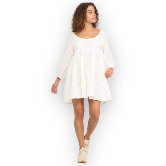 New NWT Sanctuary Summer Swing Crochet Short Dress in Gauze White Size Small - Picture 2 of 12